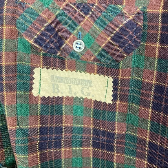 Notorious BIG Flannel Shirt Mens Large Medium Unisex Biggie Smalls Retro Plaid - Picture 4 of 15